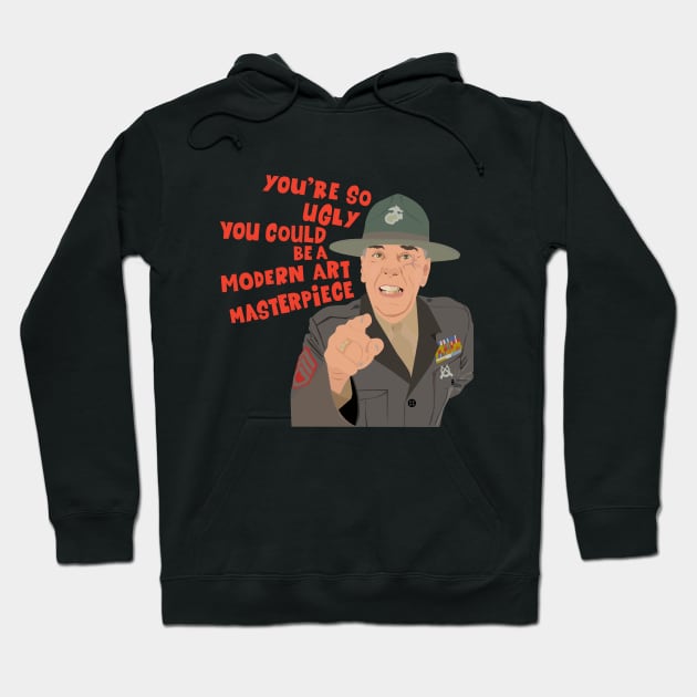 Full Metal Jacket Gunnery Sergeant Hartman Quote Tee Hoodie by Boogosh